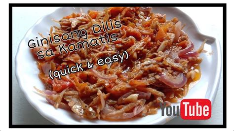 how to cook ginisang kamatis|GINISANG DILIS SA KAMATIS .